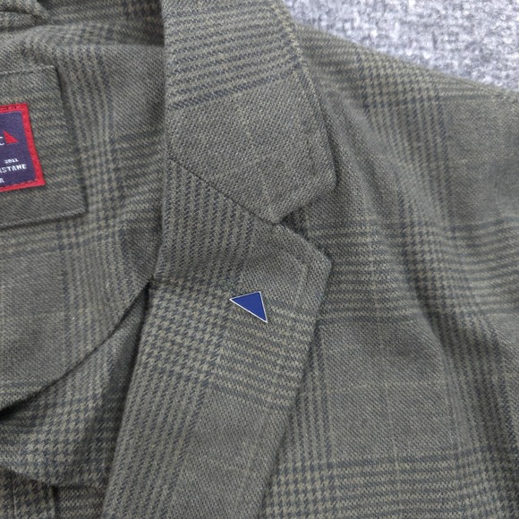 UNTUCKit Blazer Mens 38R Green Plaid Rothberg Stretch Cotton Sport Coat Jacket - Picture 4 of 16
